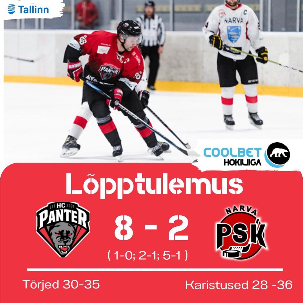 HC Panter alistas Coolbet Hokiliigas teist korda Narva PSK.